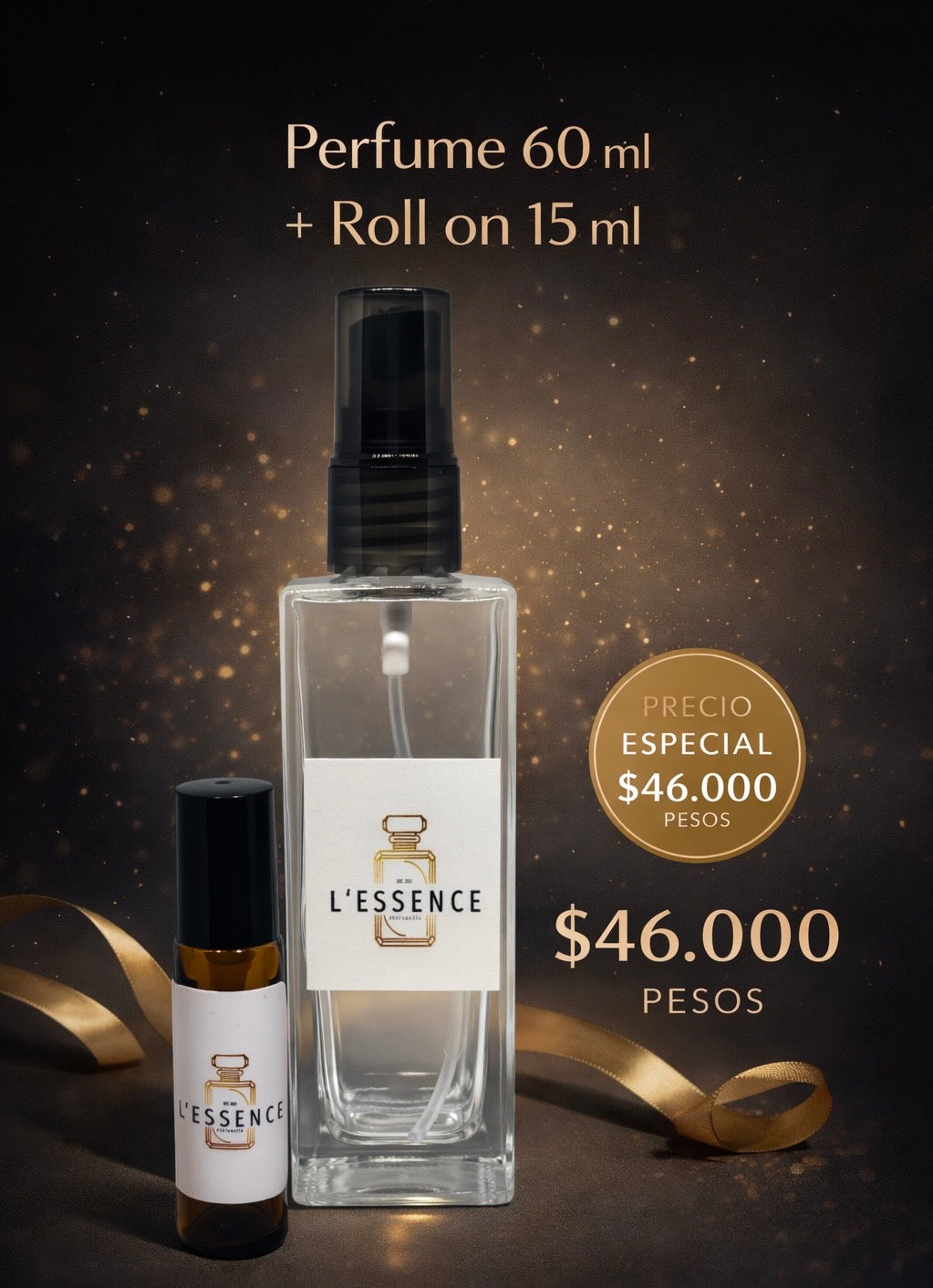 Perfume de 60ml + Roll on de 15 ml